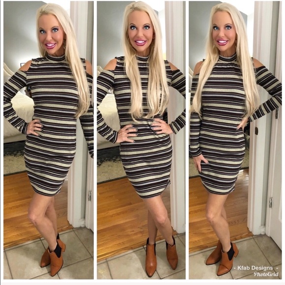 ❤️LAST 1! Transition Ribbed Cold Shoulder Dress! - Picture 5 of 7